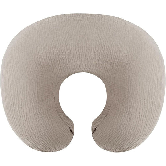 Onacosht muslin nursing pillow cover in Fog front view