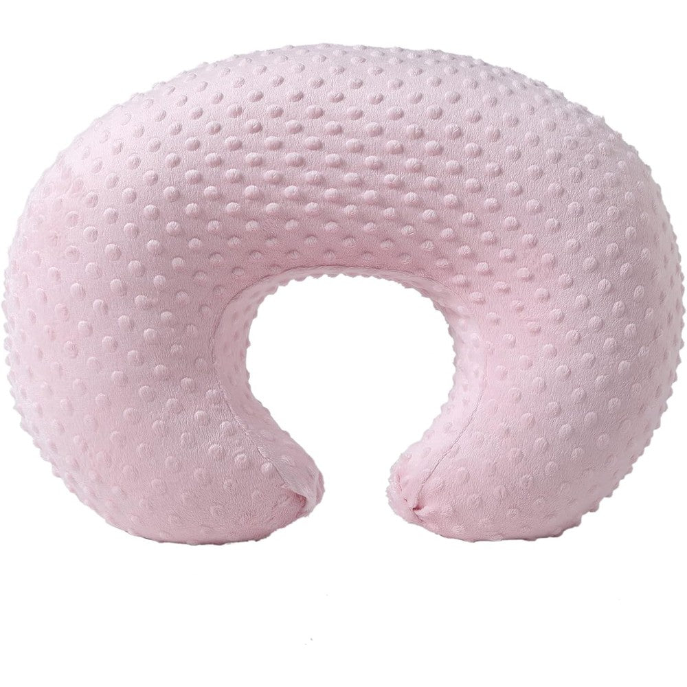 Queness Baby minky nursing pillow cover in Blushing Bride color front view