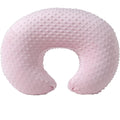 Queness Baby minky nursing pillow cover in Blushing Bride color front view