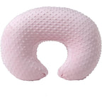 Queness Baby minky nursing pillow cover in Blushing Bride color front view