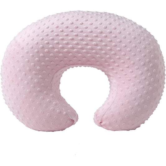 Queness Baby minky nursing pillow cover in Blushing Bride color front view