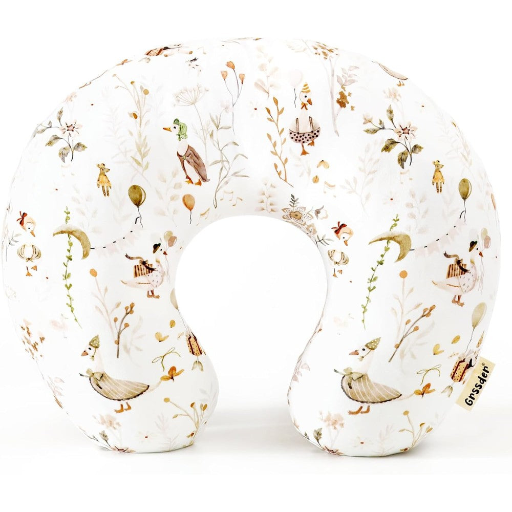 Grssder nursing pillow cover with cute duck pattern front view