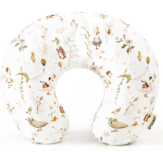 Grssder nursing pillow cover with cute duck pattern front view