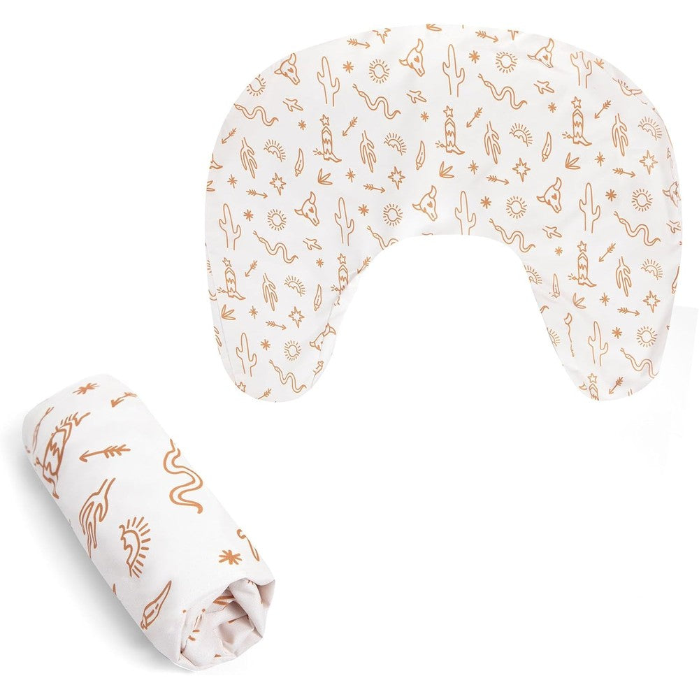 Boppy nursing pillow cover tan southwest pattern front view