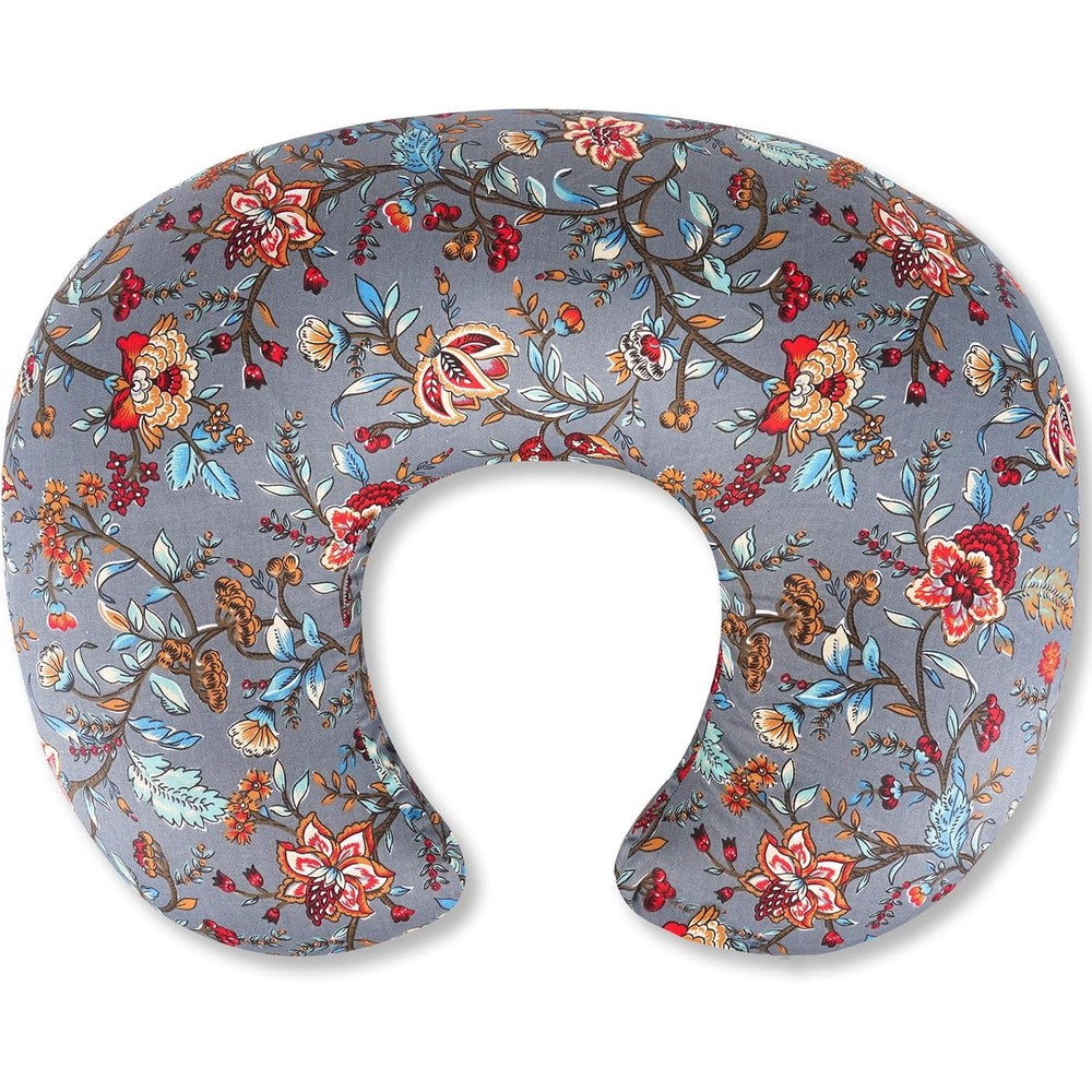 X-vesolje nursing pillow in peony floral print front view