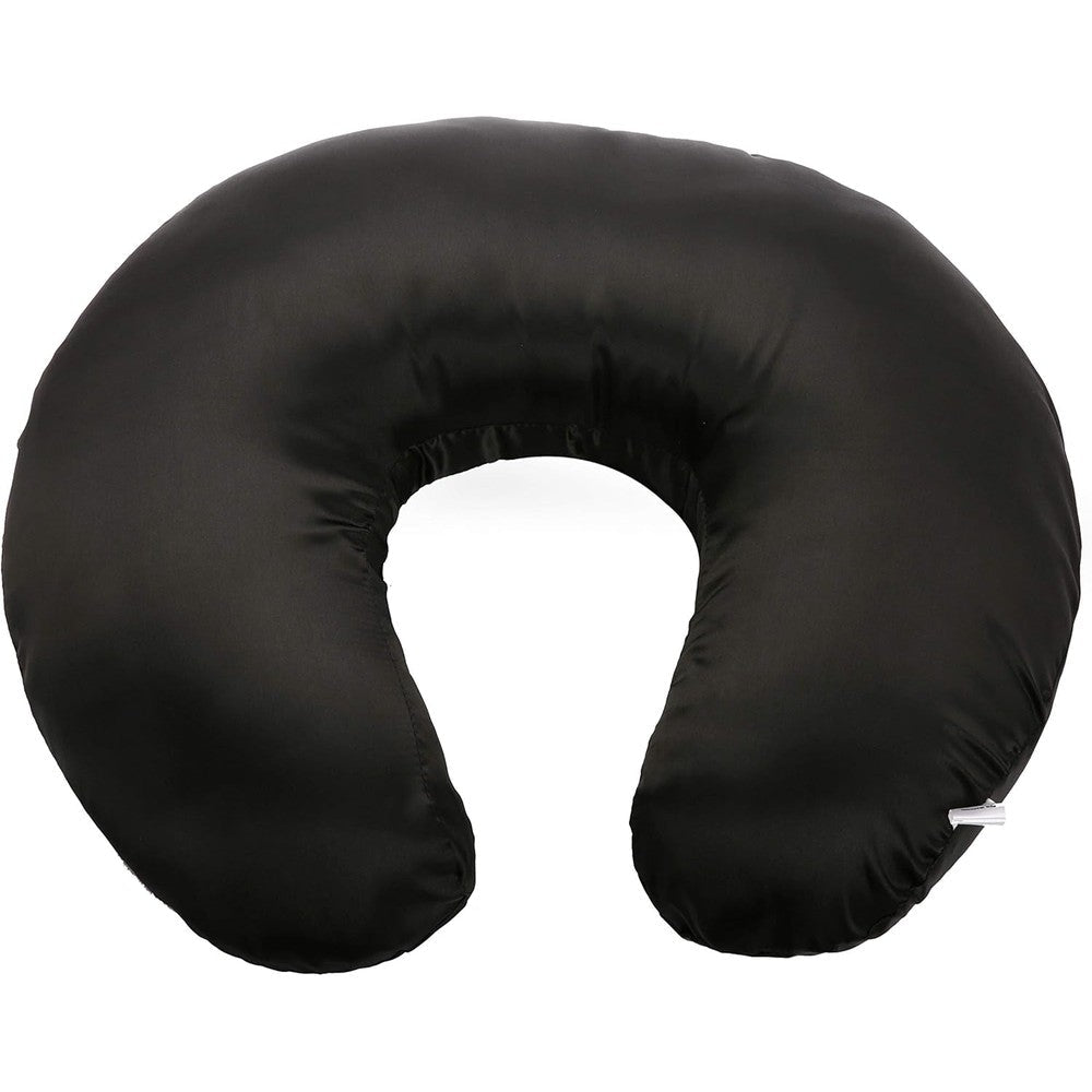 Pro Goleem satin nursing pillow cover in black front view