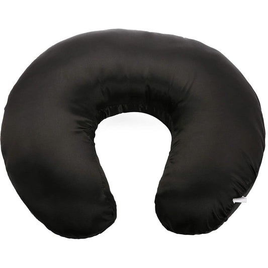Pro Goleem satin nursing pillow cover in black front view