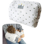 Povenk Baby Nursing Arm Pillow front view with white crown design