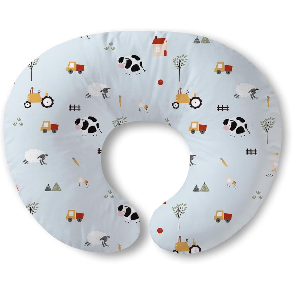 Little Grape Land nursing pillow Blue Ranch front view for baby feeding