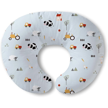 Little Grape Land nursing pillow Blue Ranch front view for baby feeding