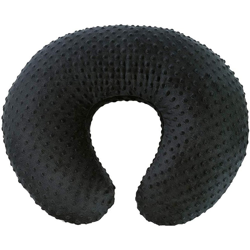 Owlowla Minky Nursing Pillow Cover in Black front view