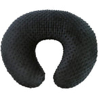 Owlowla Minky Nursing Pillow Cover in Black front view