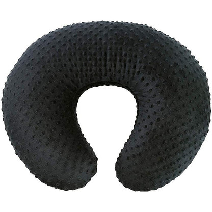 Owlowla Minky Nursing Pillow Cover in Black front view