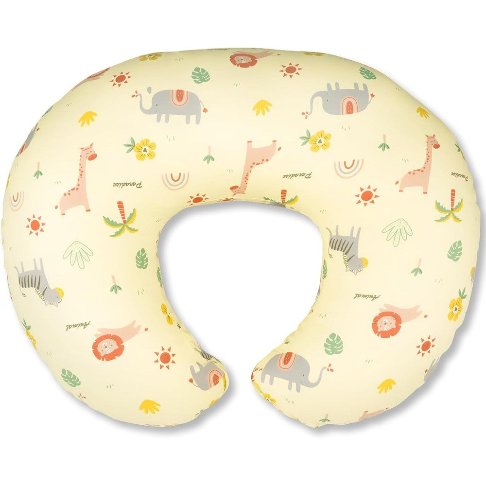 X-vesolje nursing pillow Animal Yellow front view for breastfeeding support