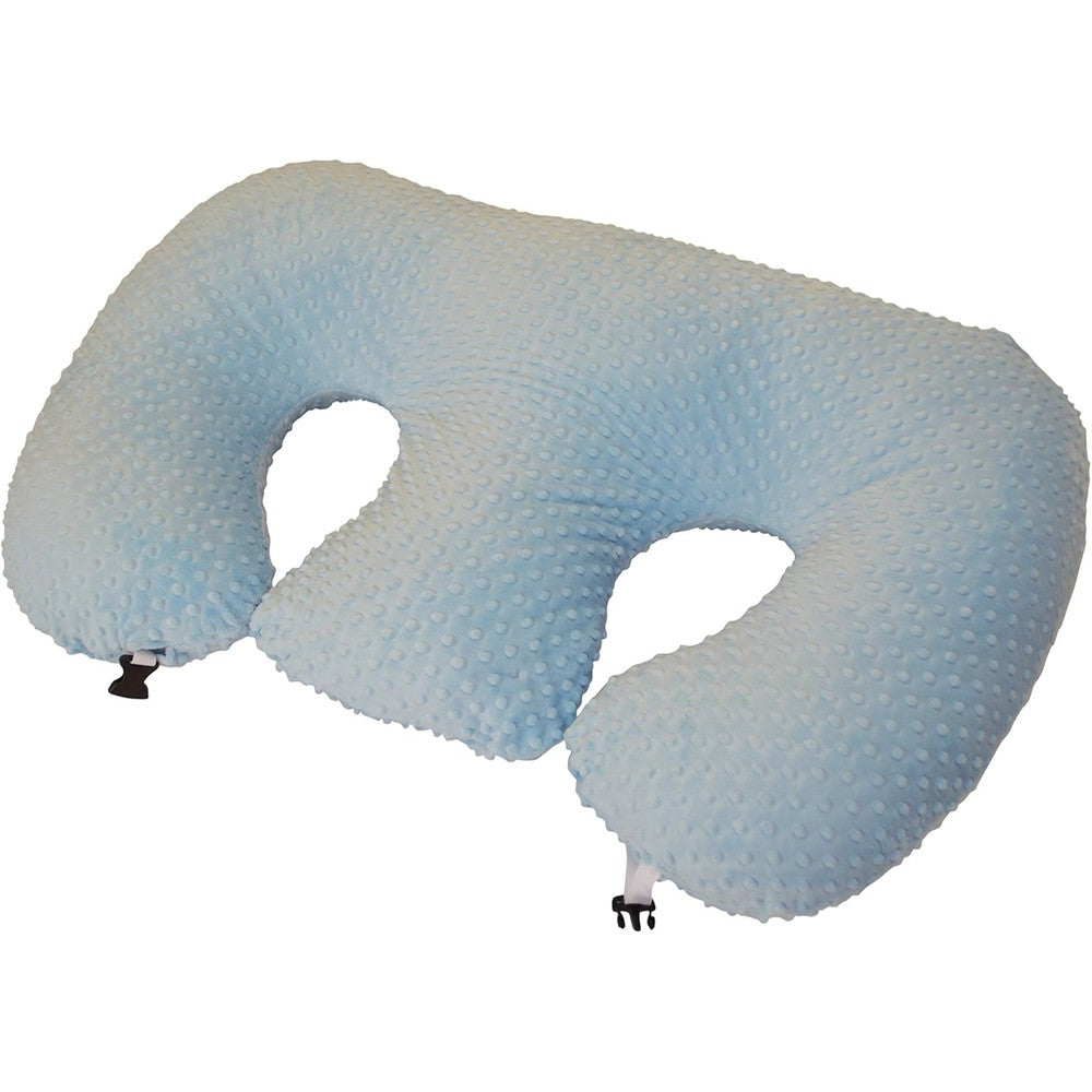 Twin Z Pillow Blue front view showing the 6-in-1 design