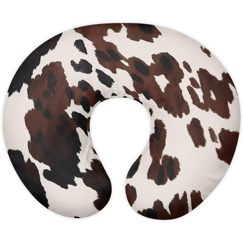 Goronwyfloyd brown cow print nursing pillow slipcover front view