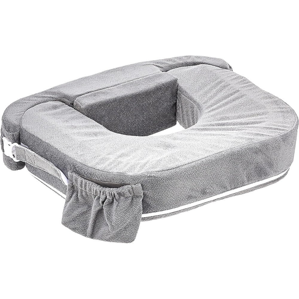 My Brest Friend Twin Nursing Pillow front view in Evening Grey