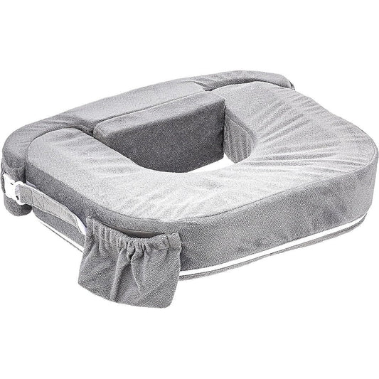 My Brest Friend Twin Nursing Pillow front view in Evening Grey