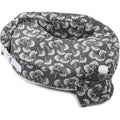 My Brest Friend Original nursing pillow front view in grey flowing fans pattern.