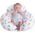 AMASKY nursing pillow front view with animal pattern cotton cover