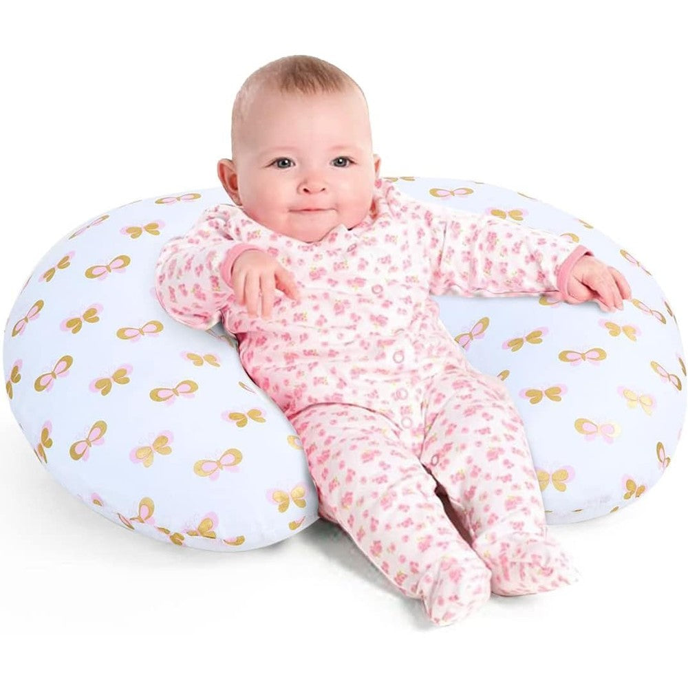 Little Grape Land nursing pillow with butterfly pattern front view