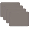 KVK Kids Silicone Placemat front view showing gray reusable toddler table mats pack of four