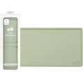 Ezpz Tiny Placemat Sage front view showing the sleek non slip silicone design for infants.
