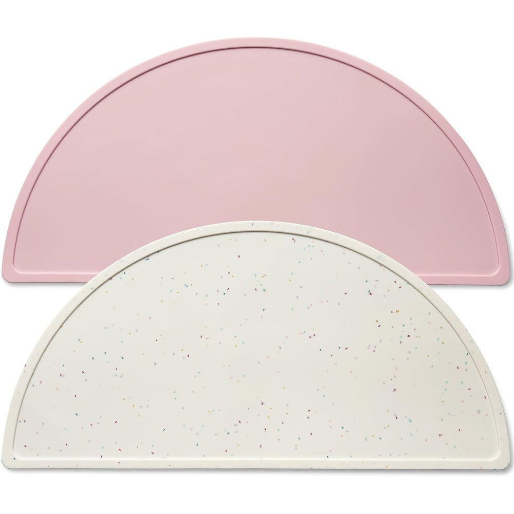 Mubobiee silicone placemats for babies front view showing semi circular design