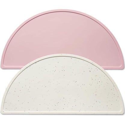 Mubobiee silicone placemats for babies front view showing semi circular design