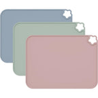 Login Life silicone placemat for kids front view showing multi color toddler dining mats