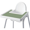 Mintlyfe silicone high chair placemat front view on an IKEA Antilop tray.