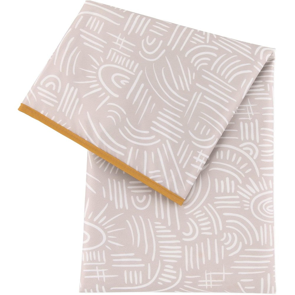 Bumkins Baby Splat Mat front view spread out flat in Desert Boho pattern