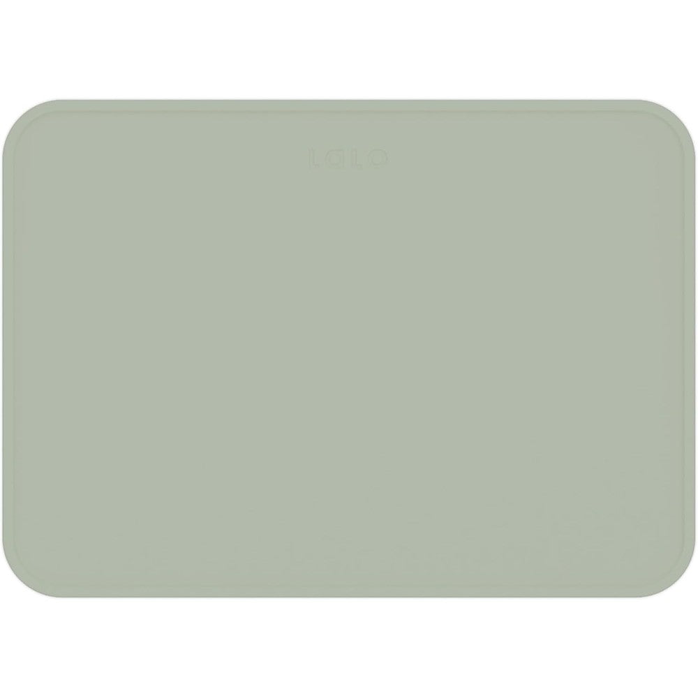 Lalo Silicone Placemat front view of premium baby dining mat in sage green