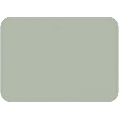 Lalo Silicone Placemat front view of premium baby dining mat in sage green