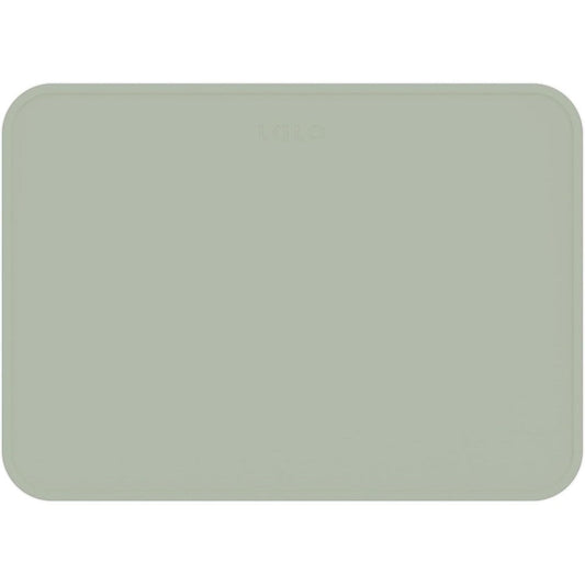 Lalo Silicone Placemat front view of premium baby dining mat in sage green