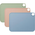 Cutebe silicone toddler placemat 3 pack front view laid flat on a dining table