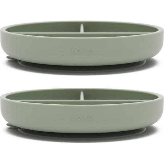 Lalo Sage Suction Plates 2 Pack front view