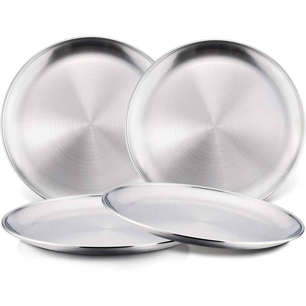 HaWare stainless steel plates for kids front view
