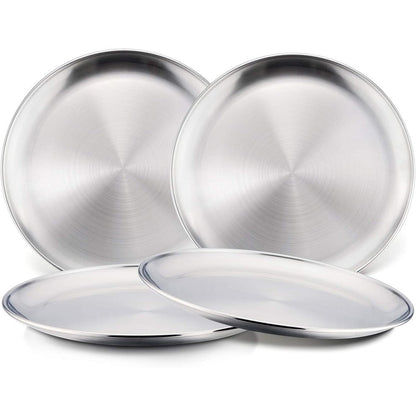 HaWare stainless steel plates for kids front view