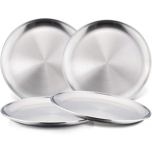 HaWare stainless steel plates for kids front view