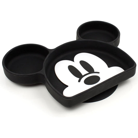 Bumkins Disney Mickey Mouse Silicone Grip Dish Suction Plate Divided Toddler Tray For Self Feeding BPA Free Microwave Dishwasher Safe 1 Count - Image 1