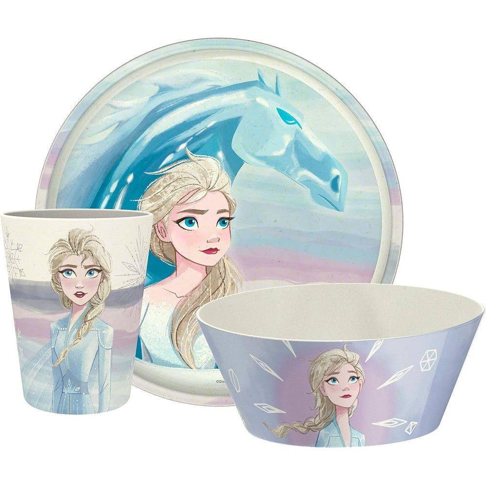 Zak Designs Disney Frozen 2 kids dinnerware set front view