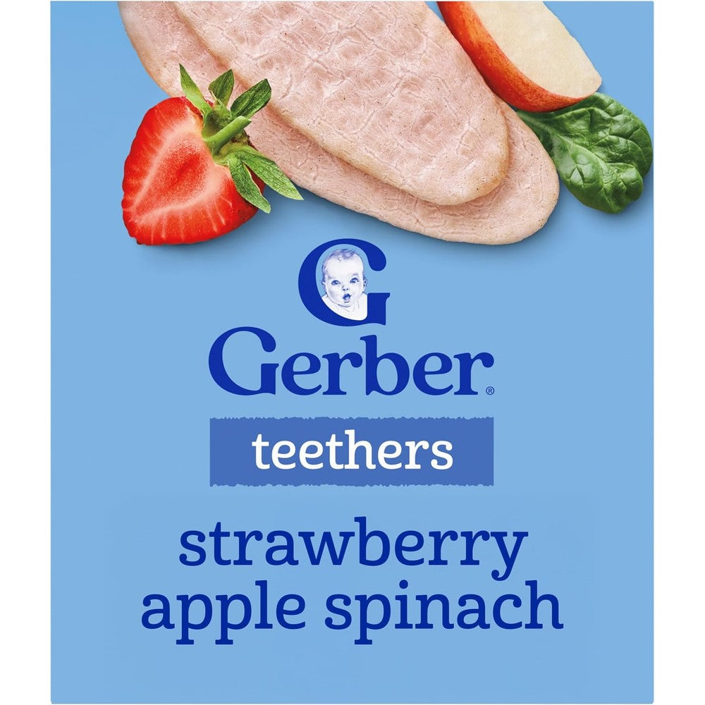 Gerber Graduates Teethers Strawberry Apple Spinach box front view