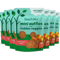 Beech-Nut Toddler Snacks Mini Waffles Butternut Berry front package view showing toasted waffle shapes