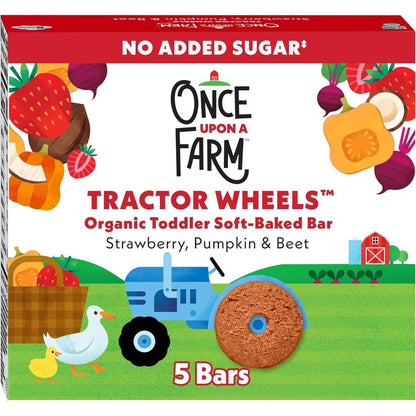Once Upon a Farm Organic Tractor Wheels box front view