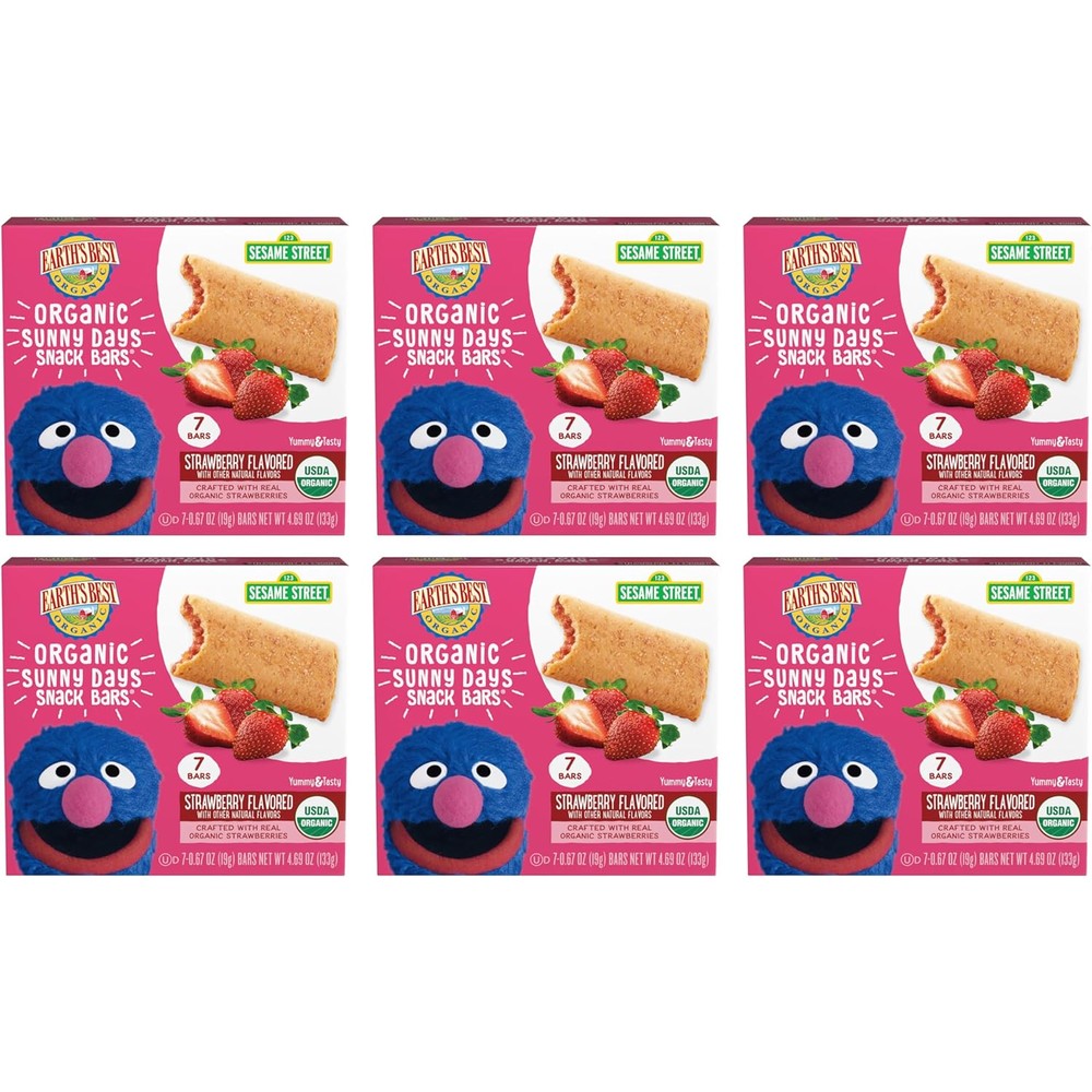 Gerber Stage 3 Strawberry Apple Puffs 6-pack front view canister for baby finger feeding.