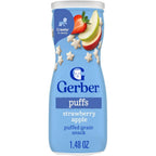 Gerber Stage 3 Strawberry Apple Puffs front view canister