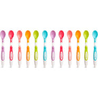 Munchkin soft tip baby spoons front view infant feeding utensils