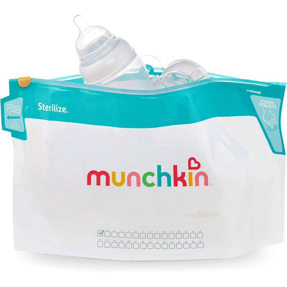 Munchkin microwave bottle steam sterilizer bags front view