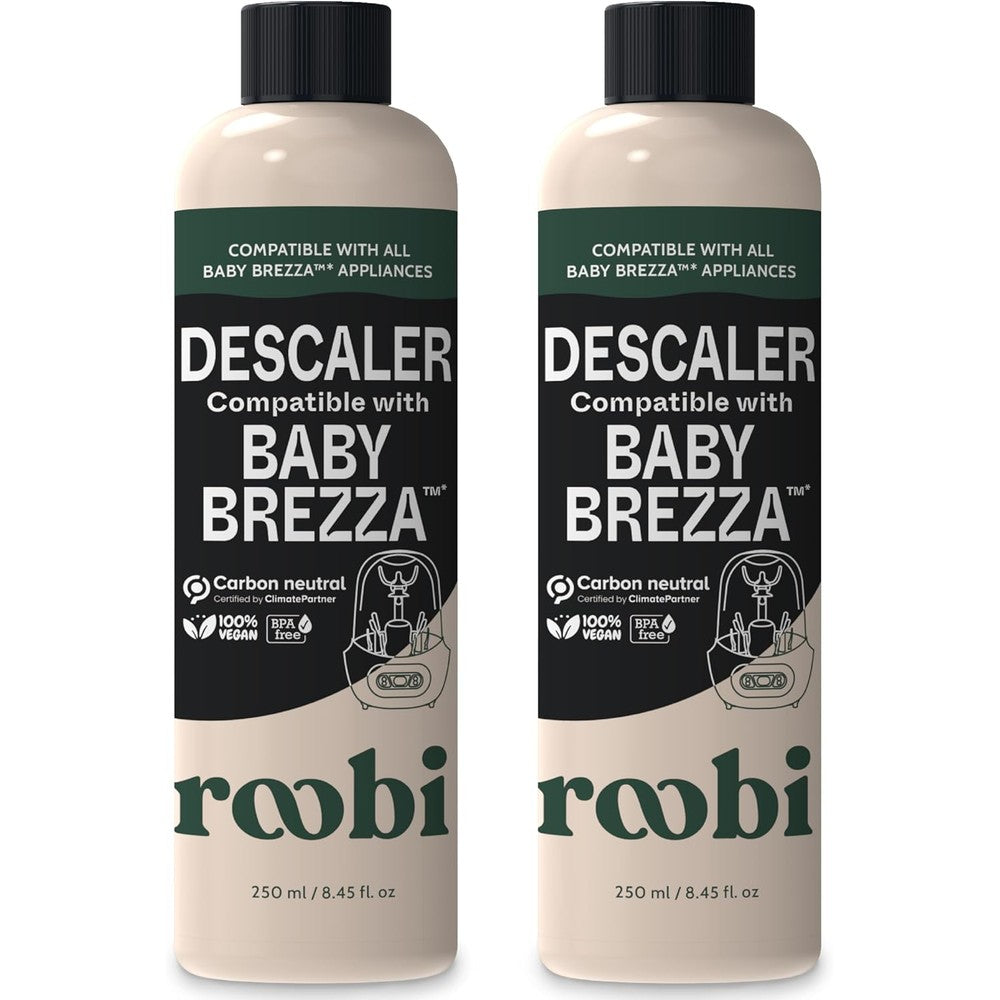 Roobi Descaling Solution 2 Pack front view for baby appliances